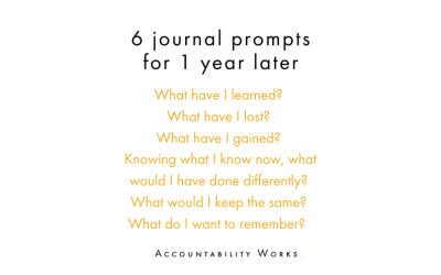 6 Journaling Prompts for 1 Year Later